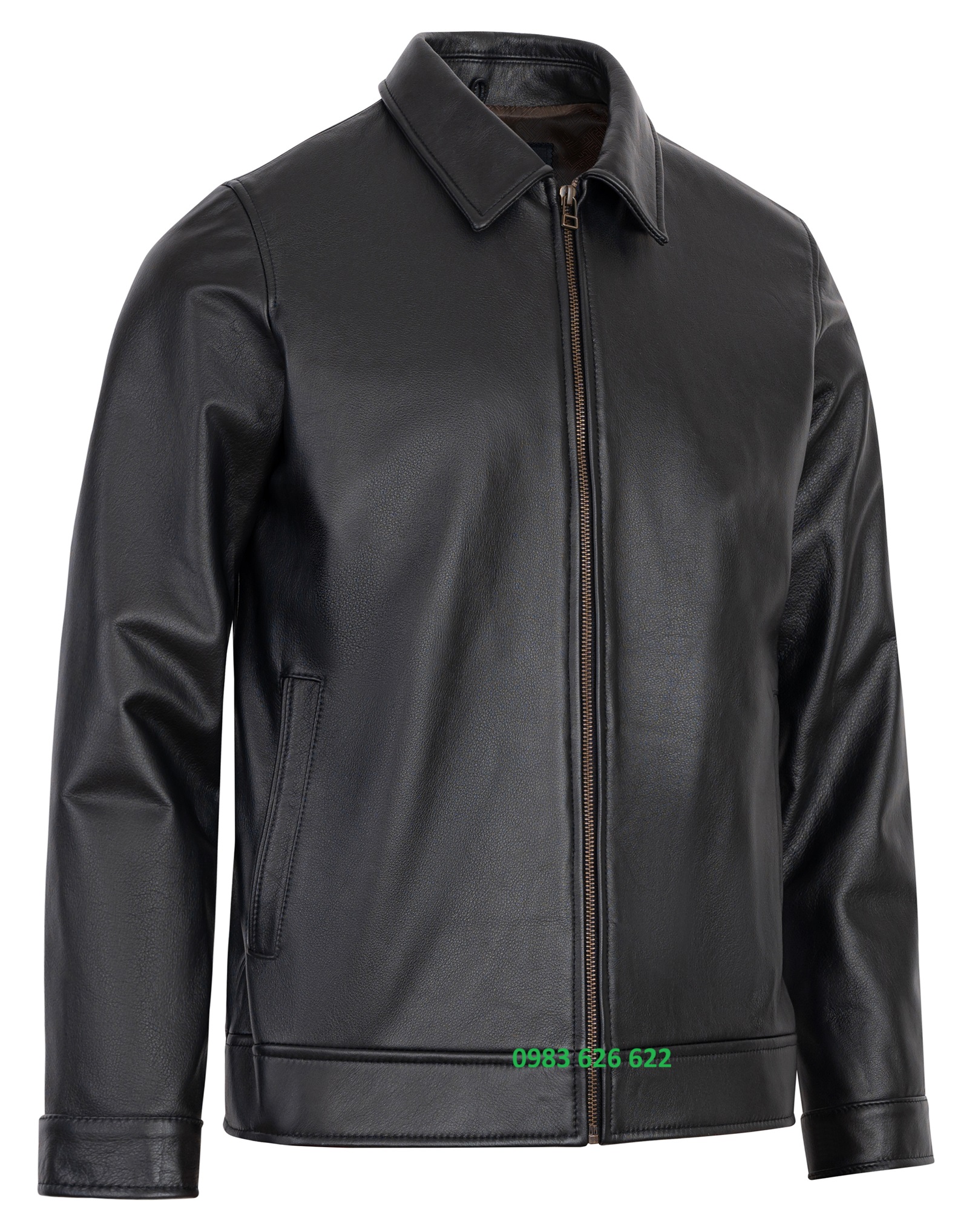 ÁO DA BÒ XỊN DÁNG CỔ BẺ CÓ ĐỘ BỀN CAO KHÔNG NỔ DA (101)